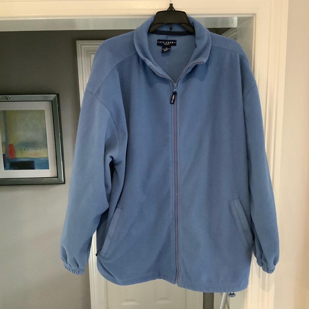 Ivy crew Blue Zip-Up Fleece Jacket men’s medium sky 2631